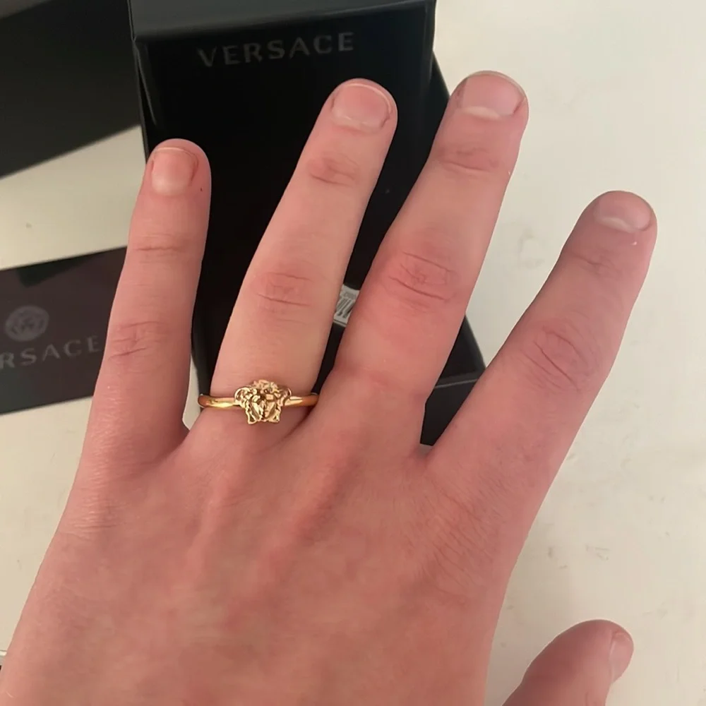 Versace Brass Medusa Head Mens Ring size 9 - Picture 3 of 4